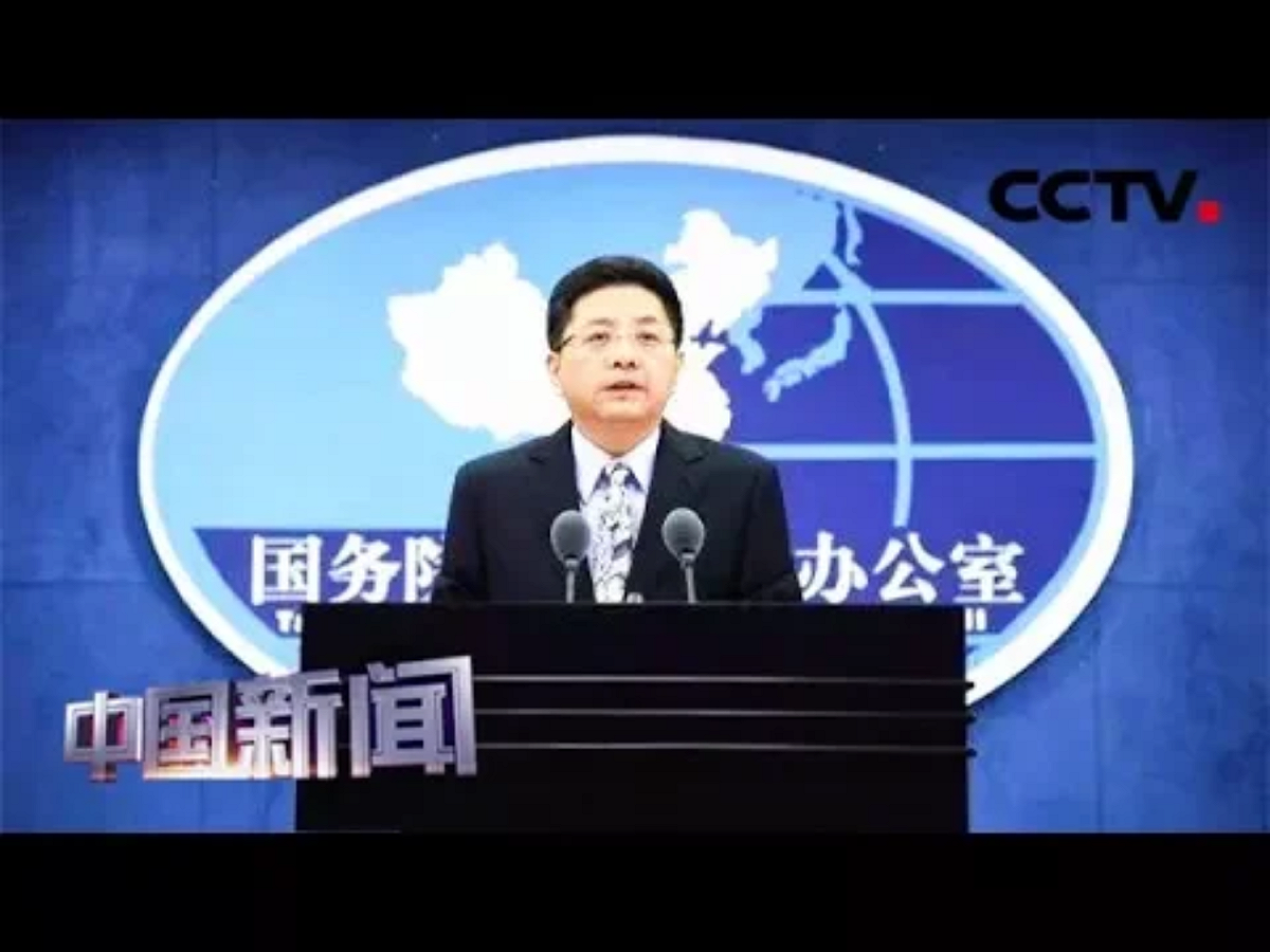 馬曉光質疑，我政府把正常的兩岸青少年和教育界的交流想像成「統戰」，這就是民進黨的「思維出了問題、邏輯出了問題」，因為它是一種「對抗性的思維、一種錯亂的邏輯」。 圖：翻攝自央視新聞畫面