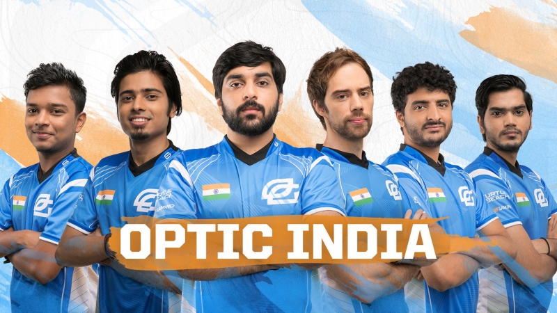 印度戰隊OpTic India驚傳作弊，選手「forsaken」（左二）比賽中使用作弊軟體被抓。 圖：翻攝OpTic India推特