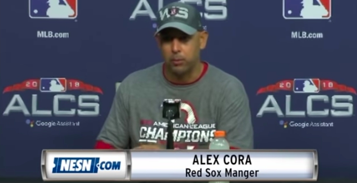 波士頓紅襪隊總教練總教練Alex Cora。 圖：翻攝youtube