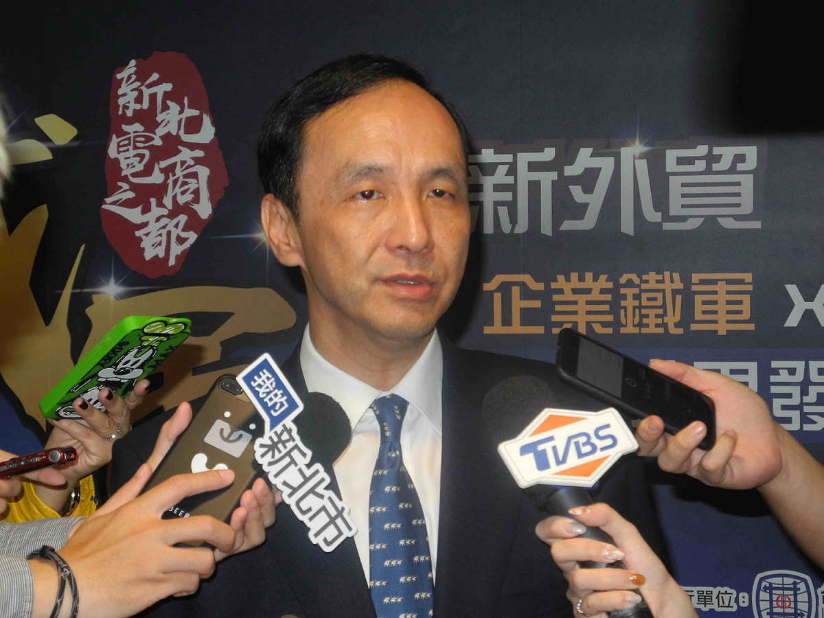 朱立倫下午直接點名副總統陳建仁就是當年限制北縣成為北市邊陲的衛生署長。 圖：王峻昌/攝