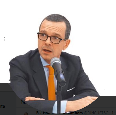 美台商業協會會長韓儒伯表示，從今年台美國防工業會議報名踴躍來看，美台關係正在升溫。 圖：翻攝韓儒伯推特/新頭殼處理