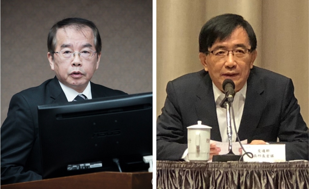 台鐵與政府官僚在普悠瑪出軌事件一事上，不斷將事件歸咎於司機一人的責任。圖右交通部長吳宏謀，圖左台鐵局長鹿潔身。 圖：新頭殼合成