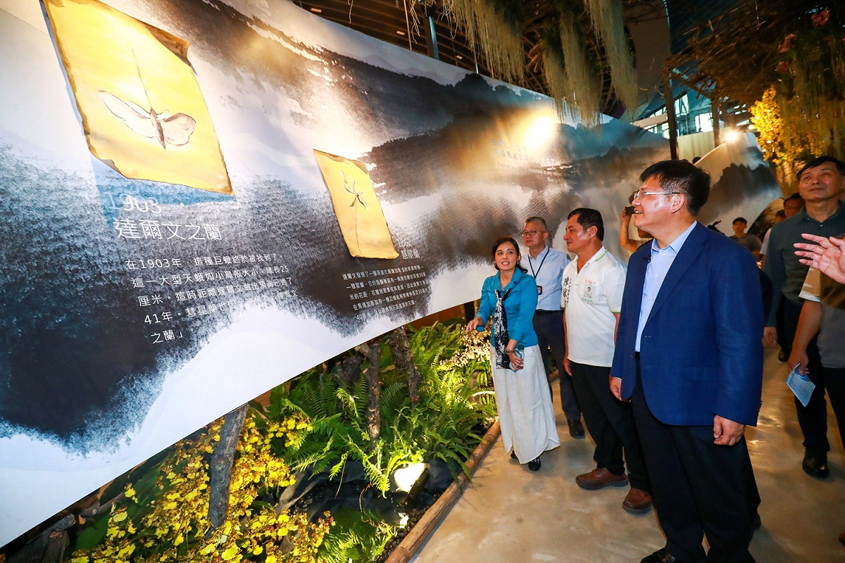 台中市長林佳龍說，來看台中花博可以看到台灣的美好與國力。 圖：台中市政府/提供