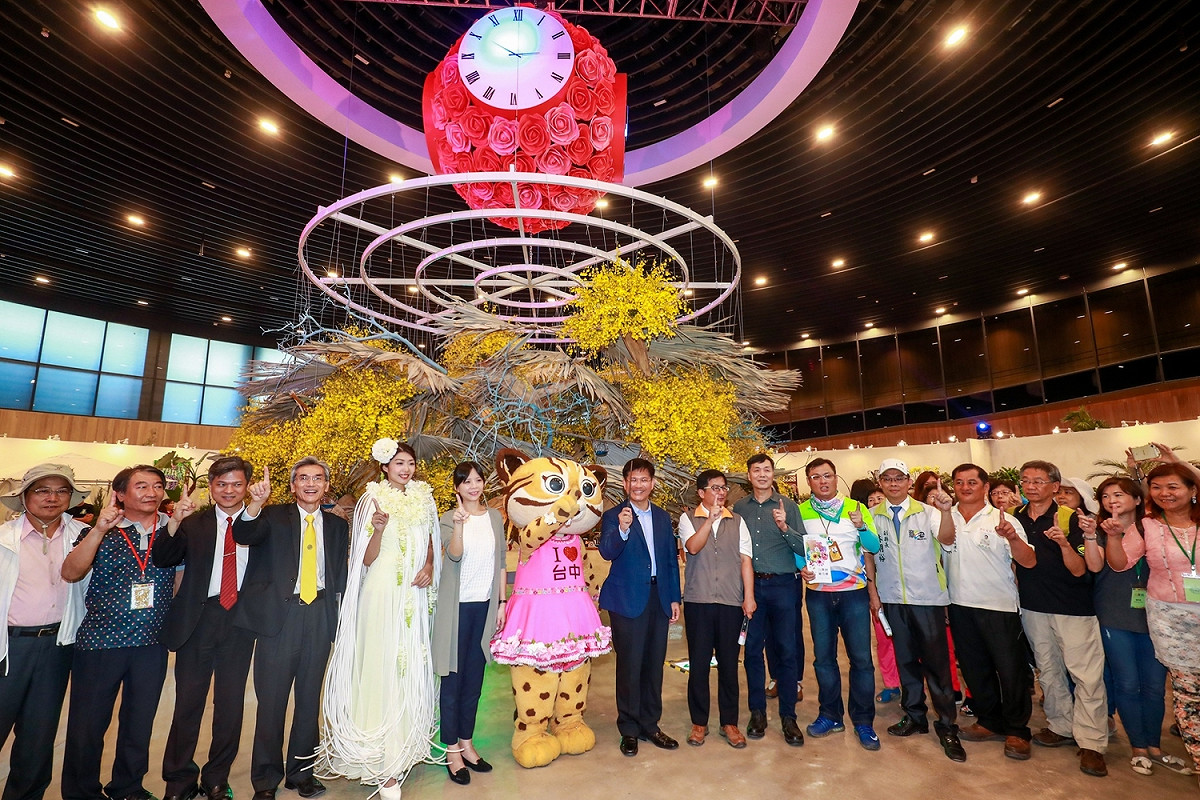 花博的花舞館今天首度亮相。 圖：台中市政府/提供