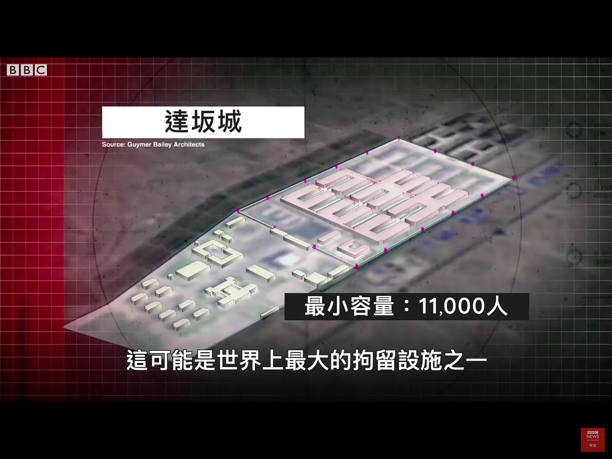 根據一些流亡海外的活動人士的說法，這些中心實際上是一種封閉的政治再教育營，總共可能有百萬維吾爾人或其他族裔的穆斯林被關押或曾經被關押在這些地方。 圖：翻攝自Youtube