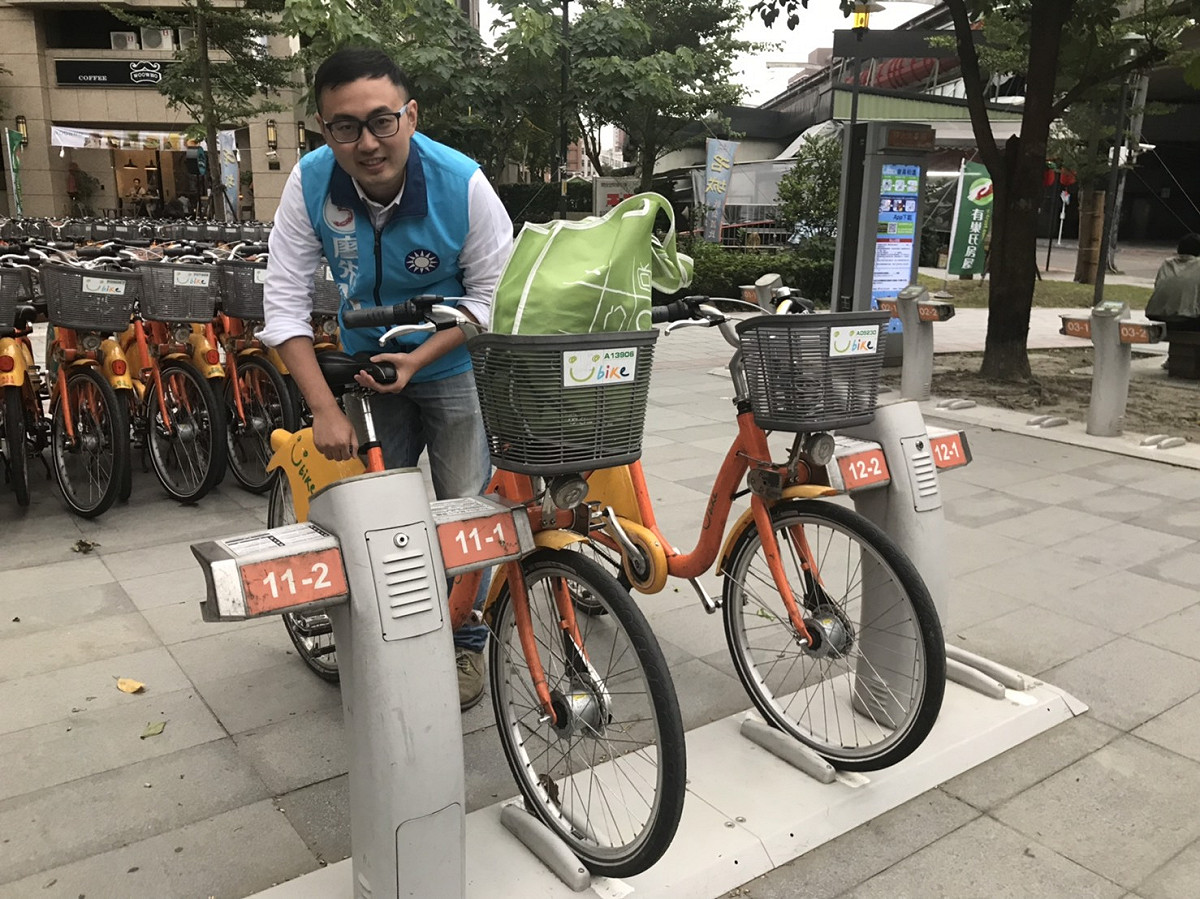 廖先翔將再爭取增設U-Bike場站。 圖：廖先翔/提供