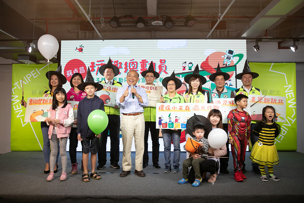 蘇貞昌說，未來他要用創意、設計和努力，打造全台首座親子體驗博物館，讓孩子快樂學習成長。 圖：蘇貞昌競選辦公室／提供