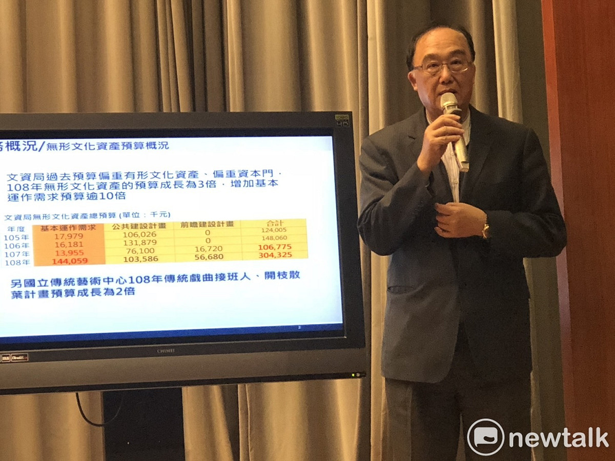 文化部文化資產局長施國隆表示，無形文化資產更強調「人」所維繫的傳統與技藝，故其保存維護機制與人才傳承，為該局未來持續推動之重點業務。 圖：謝莉慧/攝