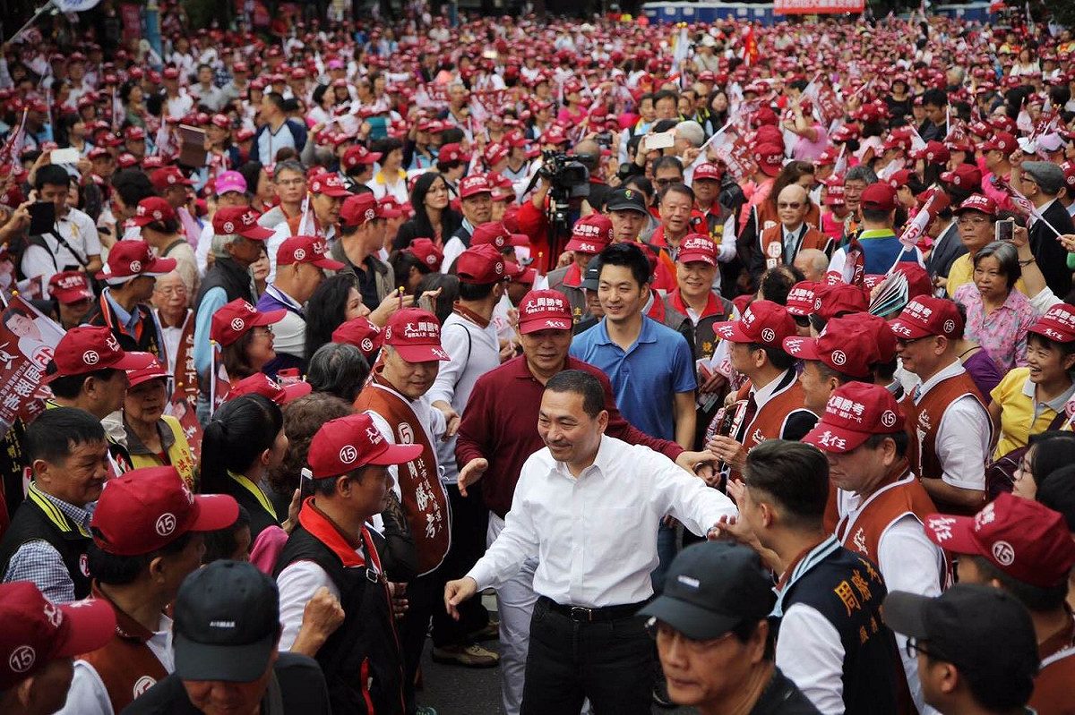 侯友宜今（4）天上午出席議員候選人周勝考競選總部成立大會。 圖：侯友宜競選辦公室/提供