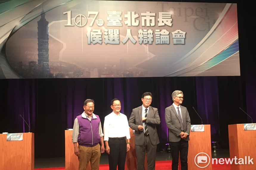 台北市長電視辯論會。 圖：陳佩君／攝