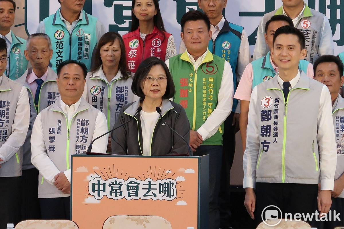 總統蔡英文7日表示，選情緊繃，有危機感是好事。 圖：林朝億/攝