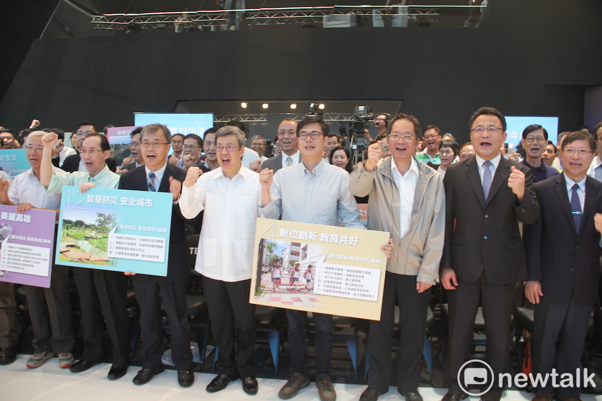副總統陳建仁今（7）日至高雄林園區，為民進黨高雄市長參選人陳其邁造勢。 圖：蔡幸秀/攝