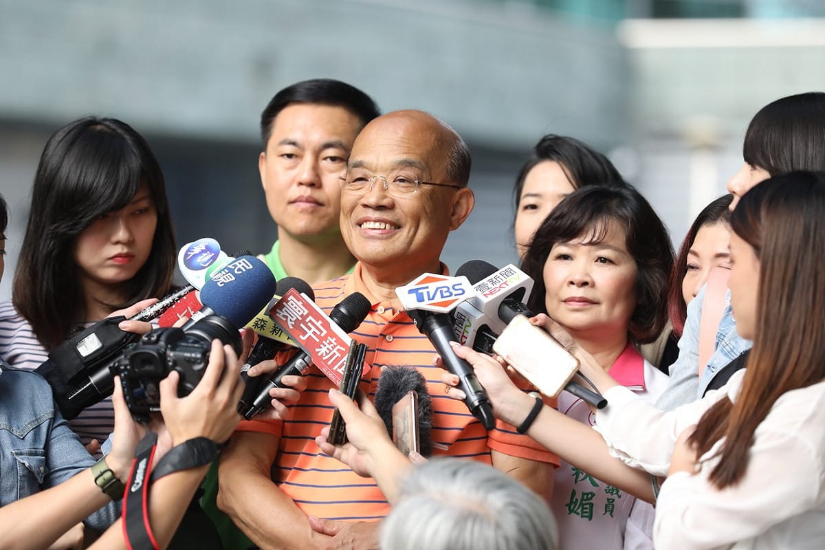 蘇貞昌認為對手侯友宜終於願意接受辯論是「民意的大勝利」。 圖：蘇貞昌競選辦公室／提供