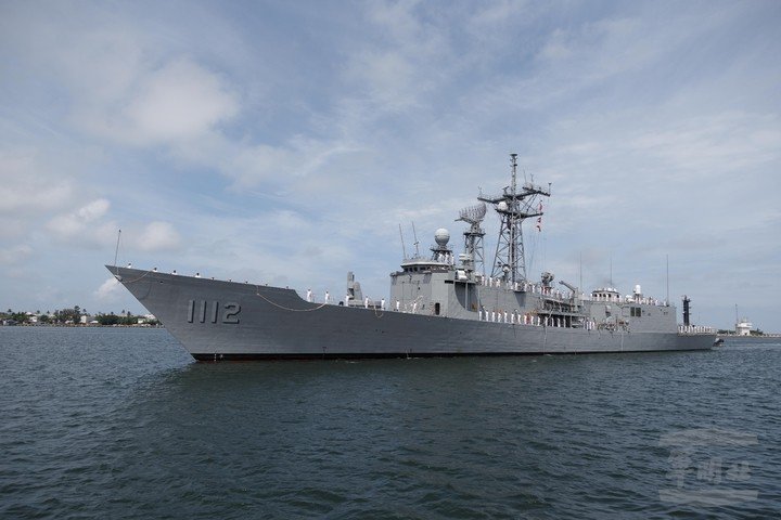 今日成軍的銘傳軍艦(舷號1112)。 圖：軍聞社提供