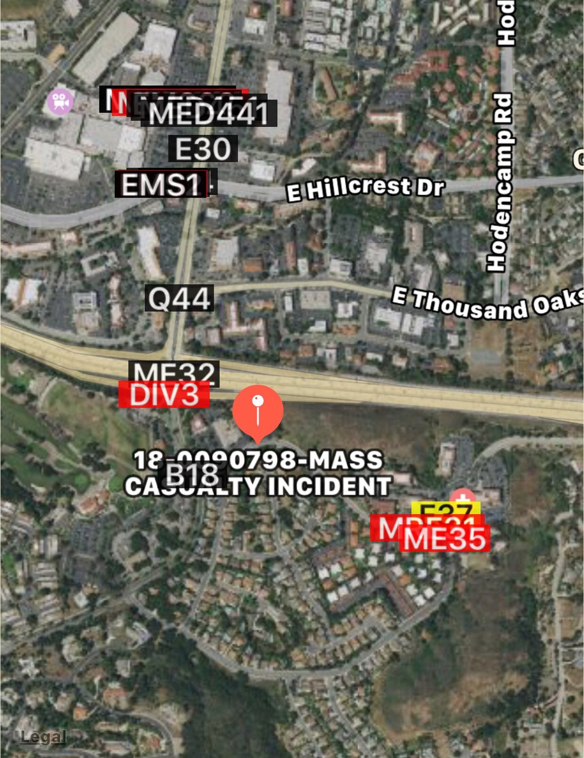 美國加州千橡（Thousand Oaks）知名夜店Borderline C&amp;W Bar and Grill今（8）日晚間驚傳槍響，至少11人受傷。 圖：翻攝自VCFD PIO推特