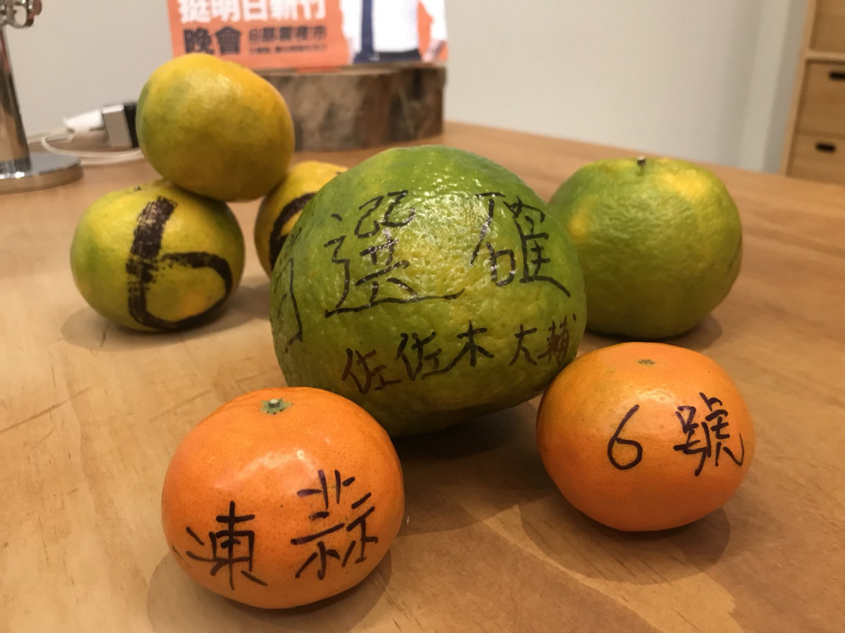 新竹市長候選人林智堅意外引起一股「小智抱橘熱」 圖：林智堅選辦/提供