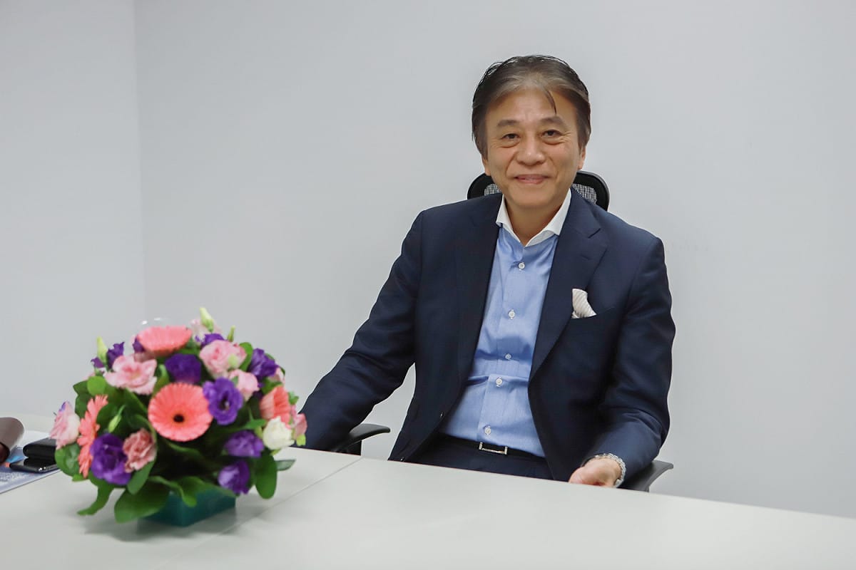 日本電子競技聯盟（Japan eSports Union：JeSU）會長岡村秀樹。 陳宣如/攝