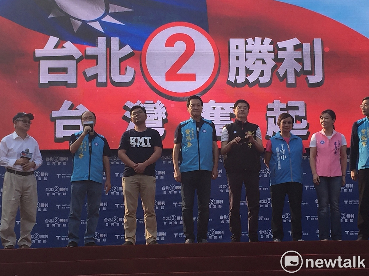 丁守中今（11）天在凱道盛大舉行首場造勢大會。 圖：趙婉淳 /攝