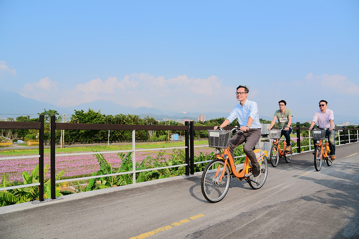 關渡平原自行車道。 圖：台北市政府工務局／提供