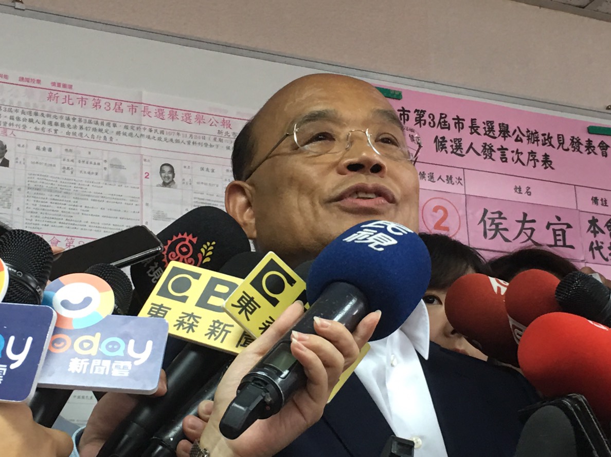 「焦糖哥哥」陳嘉行昨（ 12 ）日則在臉書發文表示支持婚姻平權，並表態力挺民進黨新北市長候選人蘇貞昌。