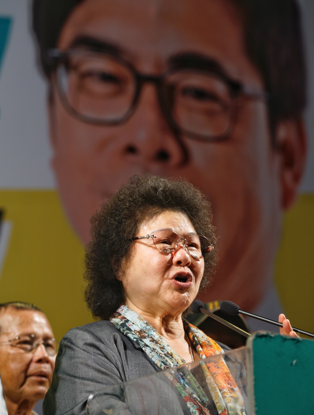 總統府秘書長、前高雄市長陳菊為陳其邁站台。 圖：張良一/攝