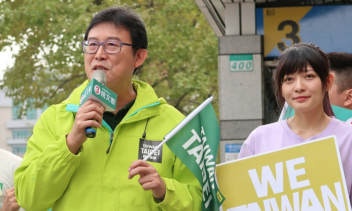 民進黨台北市長候選人姚文智16日說，期待謝長廷能參加18日活動。 圖：林朝億/攝