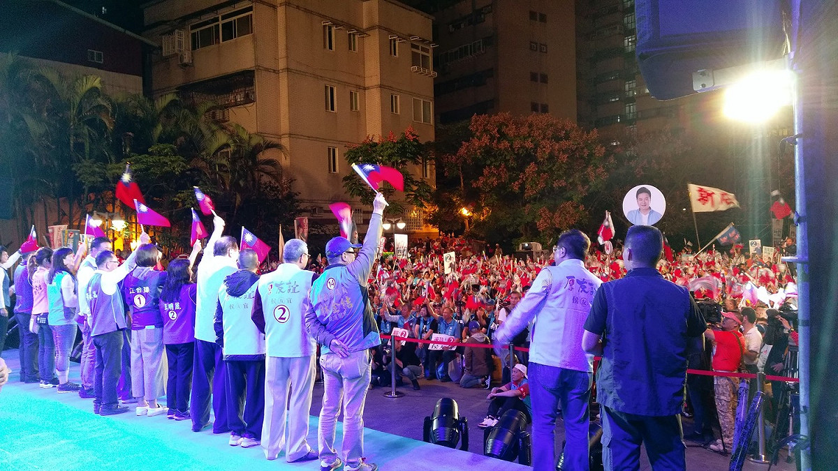 馬英九致詞受到民眾歡迎。 圖：陳佩君／攝