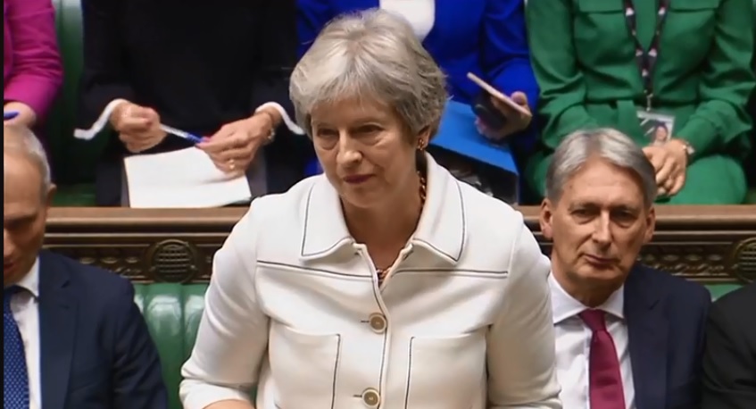 英國首相梅伊表示，逼她下台也無助於重啟談判。  圖：翻攝梅伊臉書