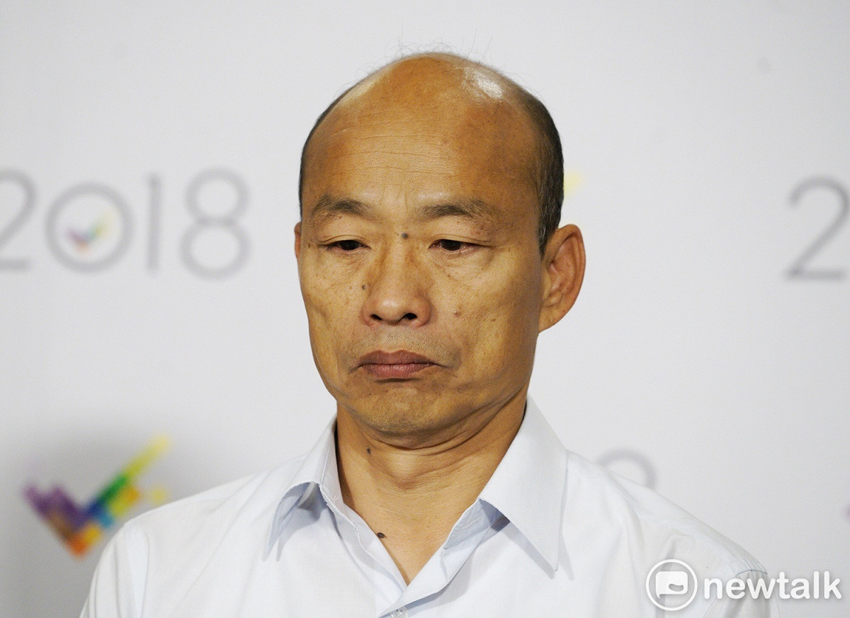 高雄市長電視辯論，國民黨候選人韓國瑜會後記者會。 圖：張良一/攝(資料照片)