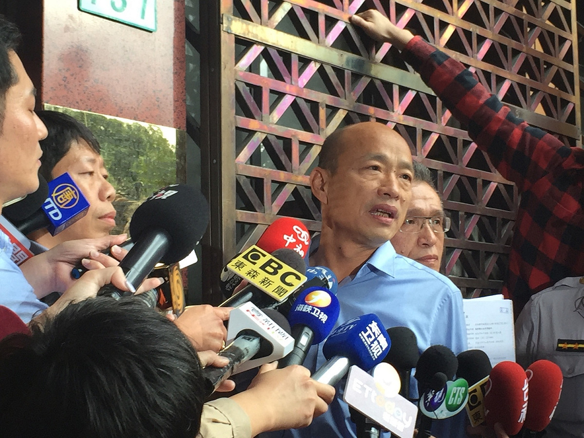 國民黨高雄市長候選人韓國瑜。 圖：趙婉淳／攝（資料照片）