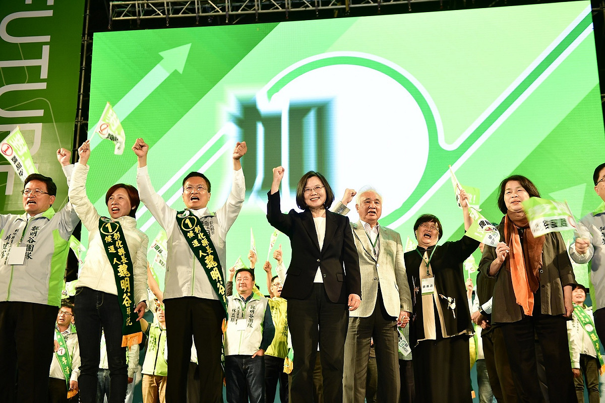 總統蔡英文第14度到彰化縣，為縣長魏明谷助選。 圖：魏明谷競選總部/提供
