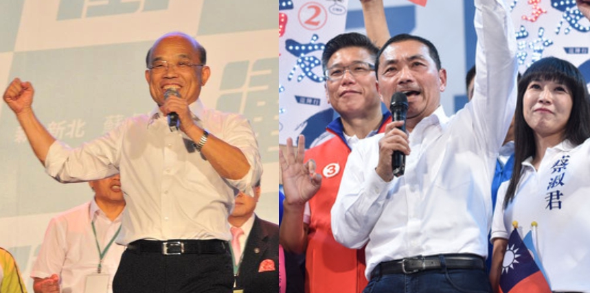 民進黨新北市長候選人蘇貞昌（左）、國民黨新北市長候選人侯友宜（右） 圖：新頭殼合成