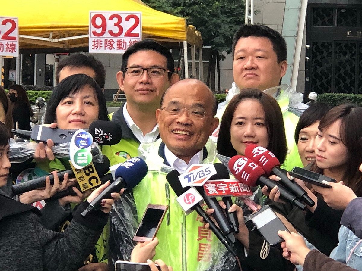 蘇貞昌坦言新北確實選情緊蹦，但他不緊張，把握每一分每一秒，希望爭取到每一票。  圖：蘇貞昌競選辦公室／提供
