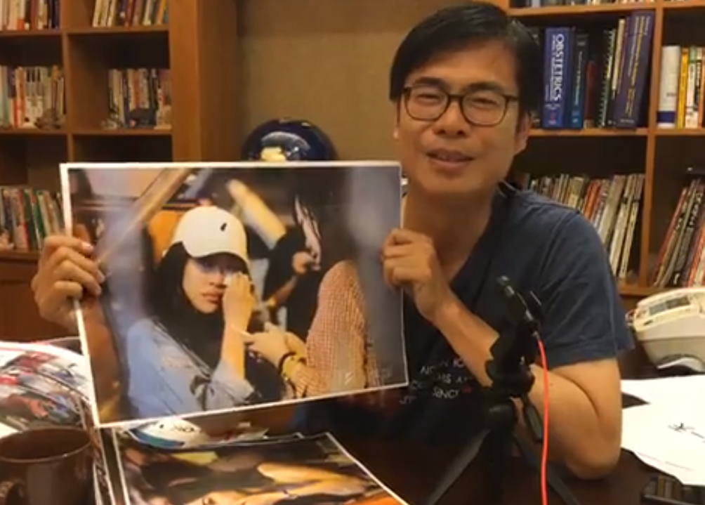 前立委陳其邁日前在直播中表示要請Ada與其他粉絲們喝咖啡。 圖：翻攝自陳其邁臉書直播