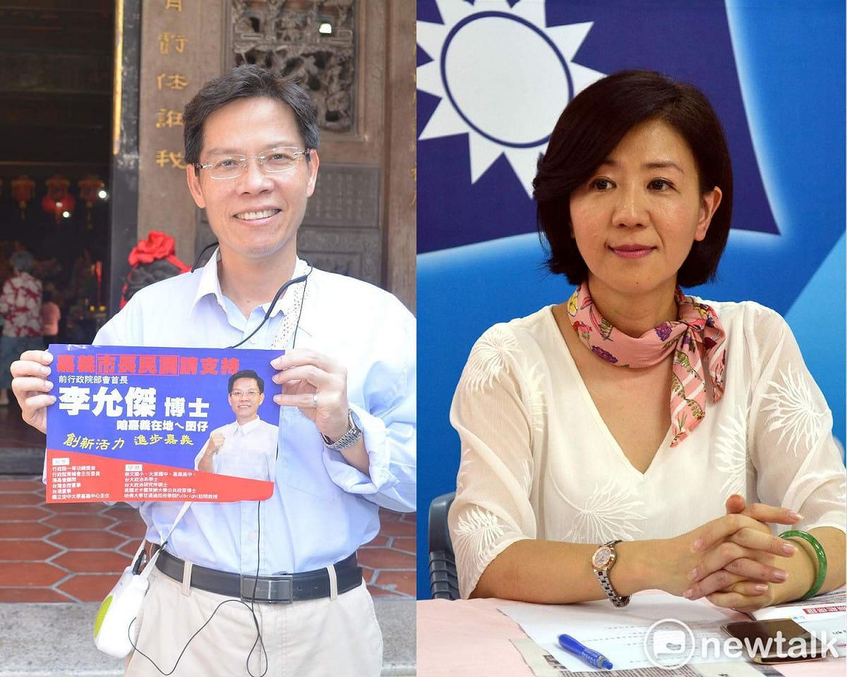 李允傑和王育敏被視為角逐2020年嘉義市立委的熱門人選。 圖：新頭殼合成照片