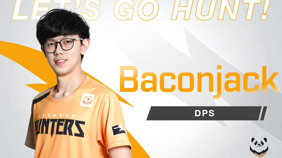 Baconjack正式加盟OWL成都獵人隊。 圖：翻攝自成都獵人推特