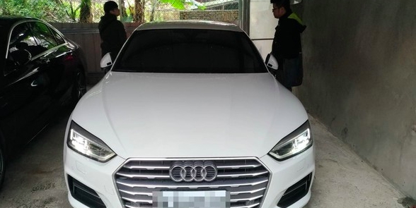 遭拍賣的AUDI轎車。 圖：新北分署/提供