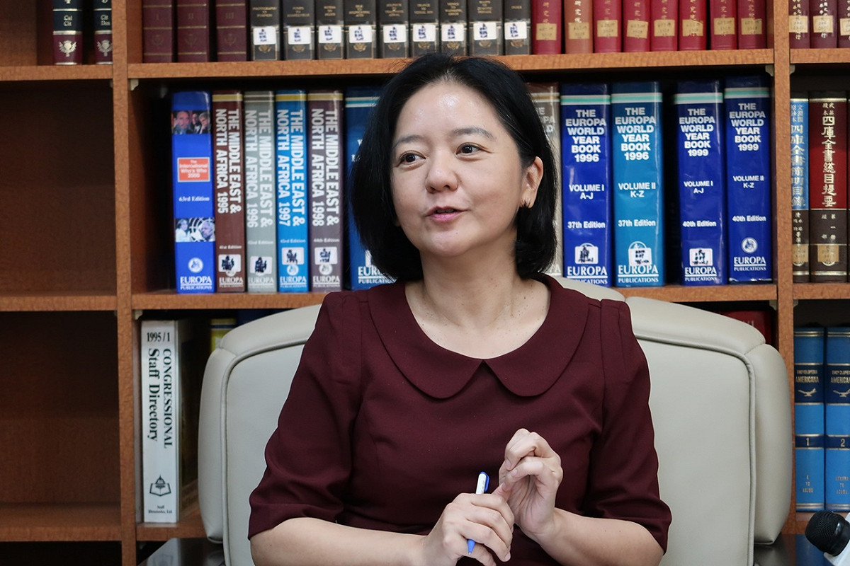 外交部歐洲司副司長陳欣新4日說明各國支持台灣參與國際刑警組織。 圖：林朝億/攝