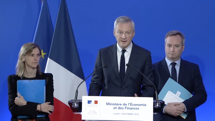法國財政部長勒麥爾（Bruno Le Maire）表示，終於第一次真正能期待出現一份歐元區預算。 圖：翻攝Bruno Le Maire臉書直播影片