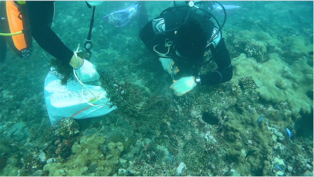 刺網具有漁獲效率高之優點，但也因容易混獲幼小魚種、網具容易纏繞礁岩地區破壞棲地，被稱為「死亡之牆」。 圖：新北市漁業署／提供