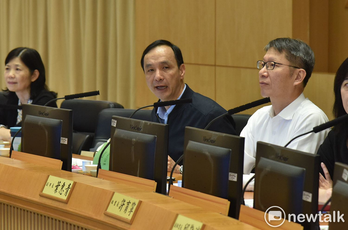 針對台電放話核一廠除役計畫遭新北市府卡關，朱立倫今天在市政會議指出，台電送審水保計畫13次，四項不合格都沒修正，「這種情形，台電就算再送130次也一樣」。 圖：王峻昌/攝