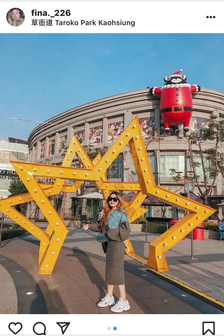 草衙道今年推出的星光大道也是IG上的打卡熱點。 圖：翻攝自instagram fina._226／開放權限