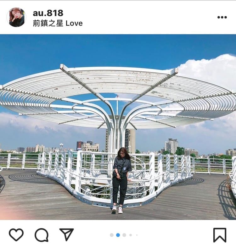 前鎮之星是一座多功能的自行車道。 圖：翻攝自instagram au.818／開放權限
