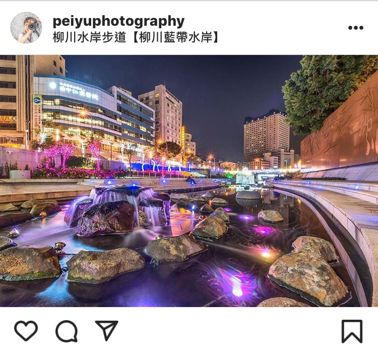 柳川水岸越夜越美麗。 圖：翻攝自instagram peiyuphotography／開放權限