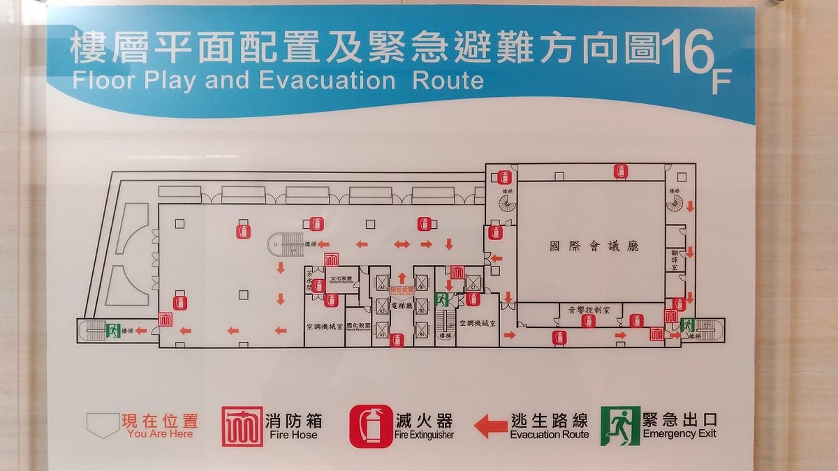 逃生避難路線圖。 圖：內政部提供