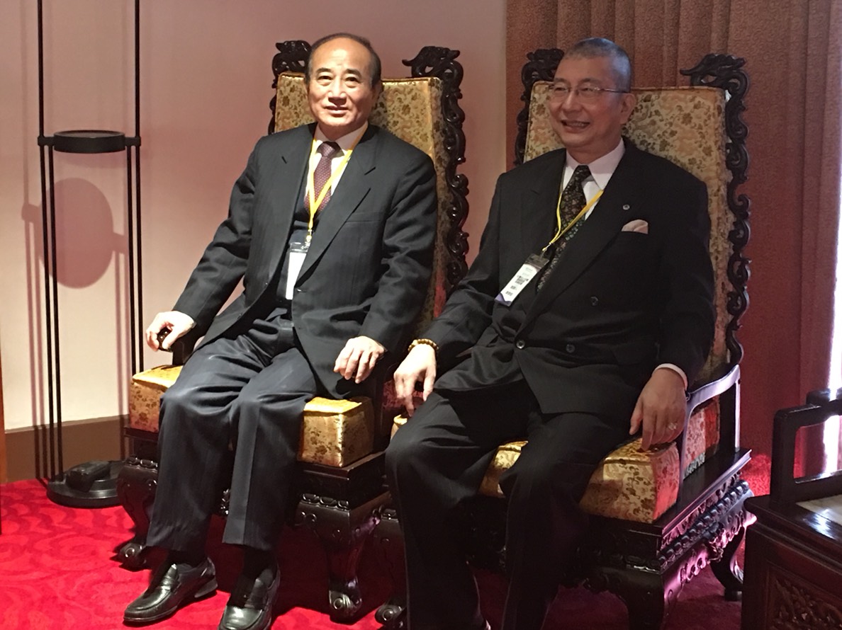 前立法院長、不分區立委王金平今天上午參加「幸福經濟共好共榮標竿企業」論壇。 圖：趙婉淳／攝