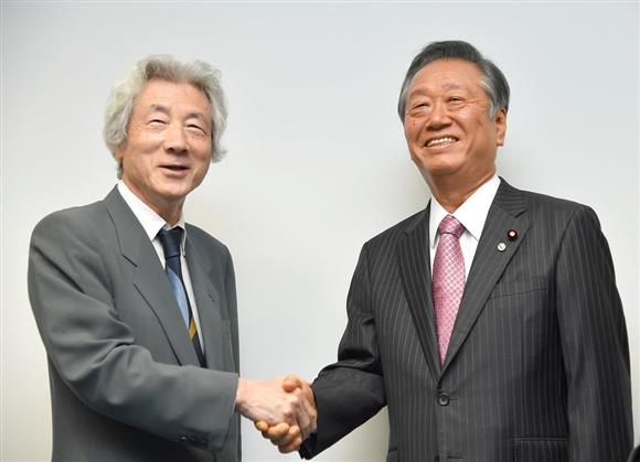 前首相小泉與自由黨黨魁小澤相約要以「廢核」為選舉焦點，必能讓安倍自民黨斃命(1) 圖：翻攝自推特