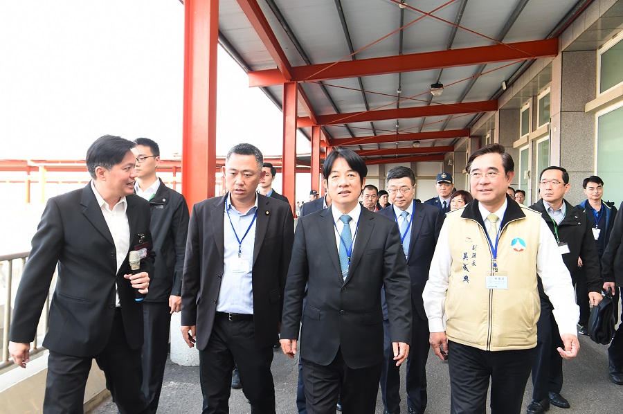 賴清德表示，金門是全台第一個檢驗出有非洲豬瘟病毒肉製品的地區，顯見金門的防疫戰略地位重要性。 圖：行政院/提供