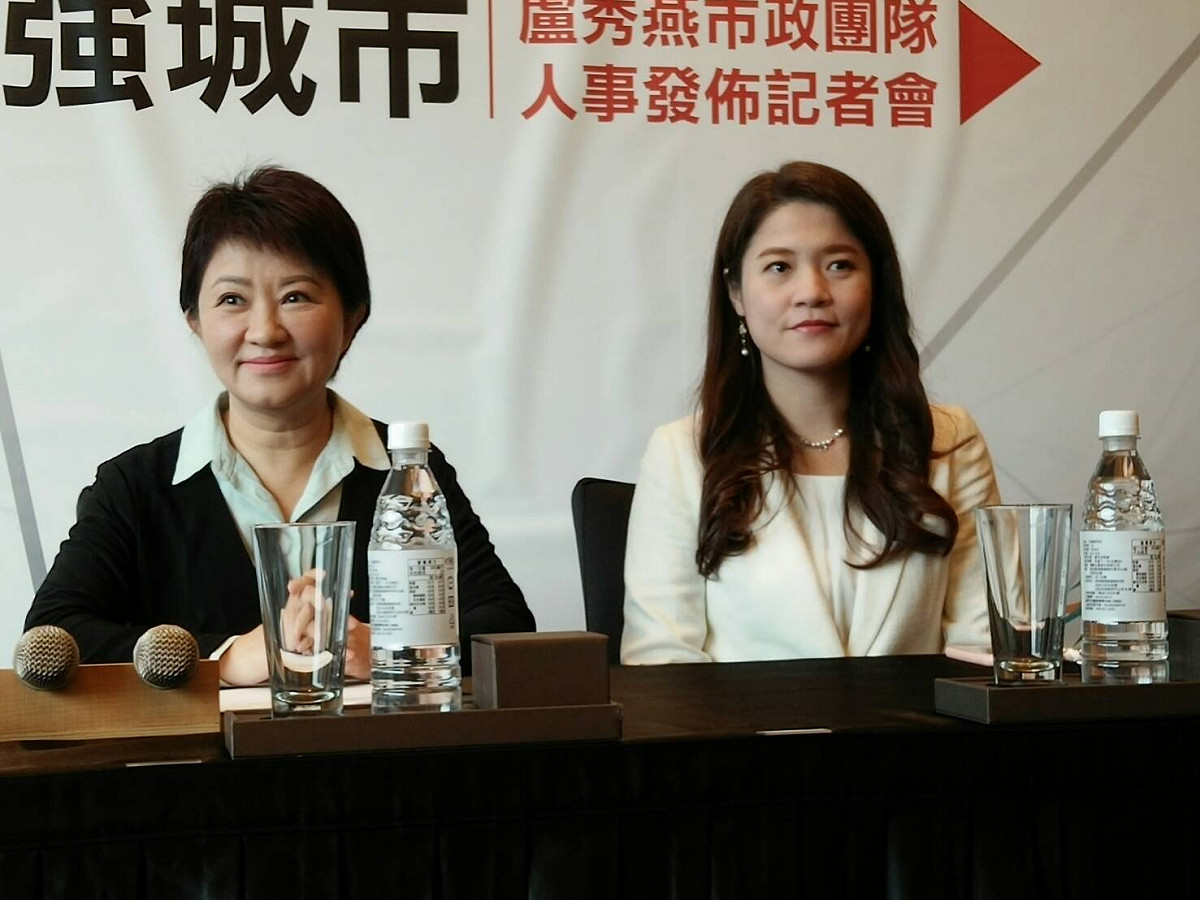 前柯競辦發言人林筱淇(右)出任台中市政府觀光旅遊局長。 圖：唐復年/攝