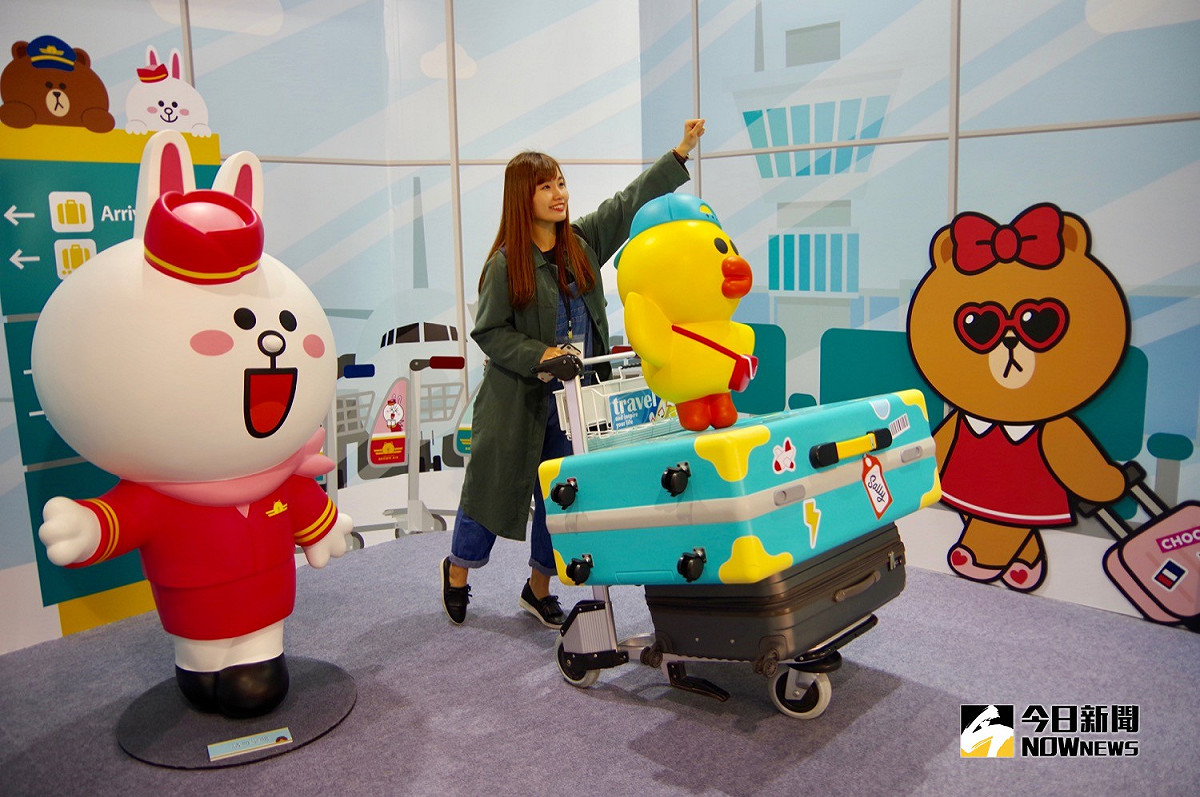 LINE FRIENDS 世界環遊主題大展 25 日起於華山 1914 文化創意產業園區登場。 圖／記者陳致宇攝, 2018.12.24